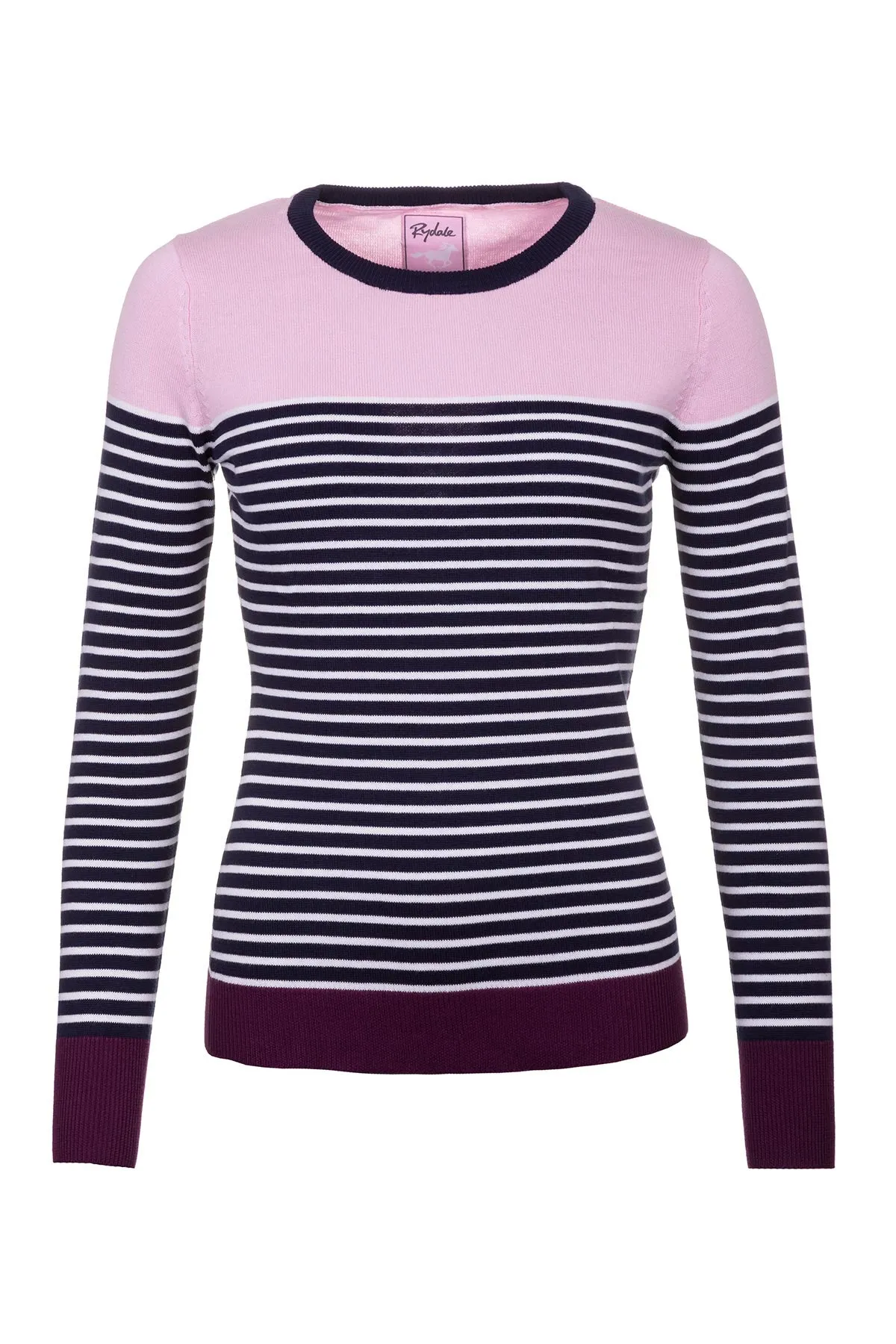 Ladies Striped Crew Neck Jumper