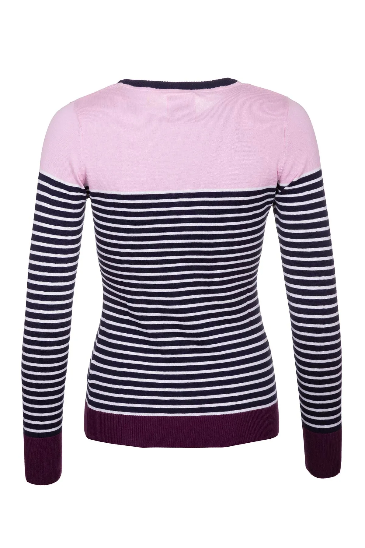 Ladies Striped Crew Neck Jumper