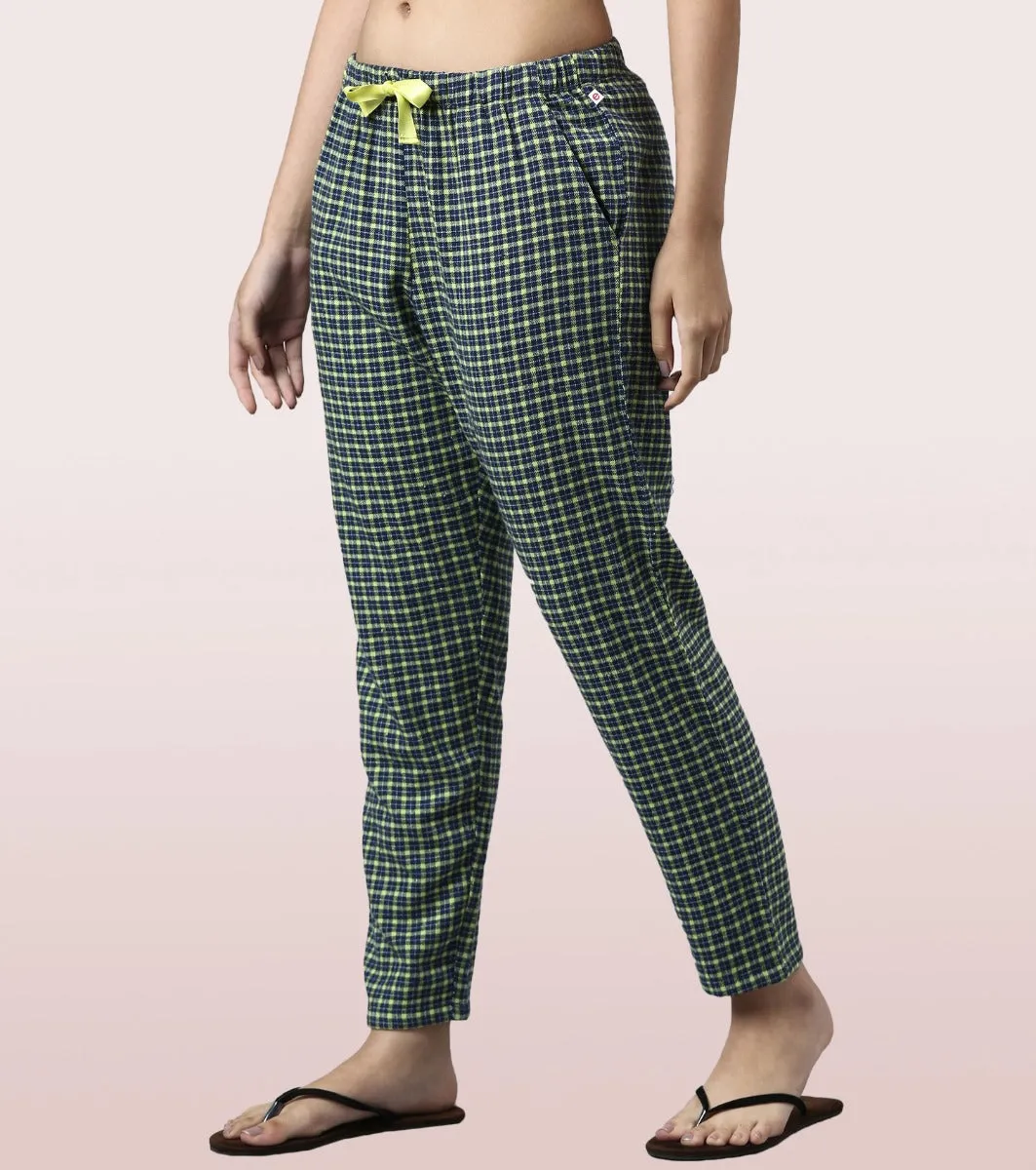 Lazy Pant Set | Cotton Flannel Woven Shirt And Pant Set