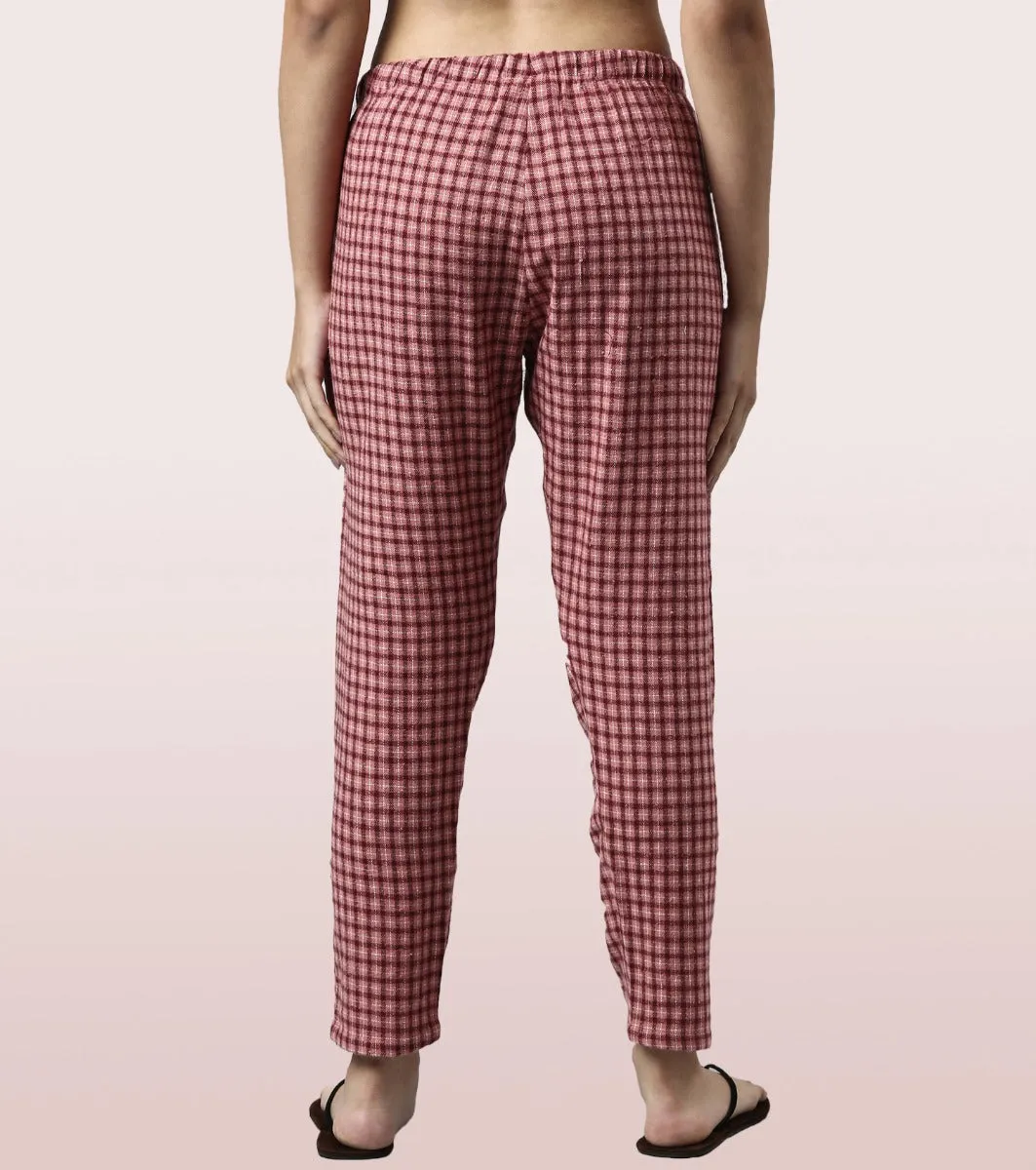 Lazy Pant Set | Cotton Flannel Woven Shirt And Pant Set