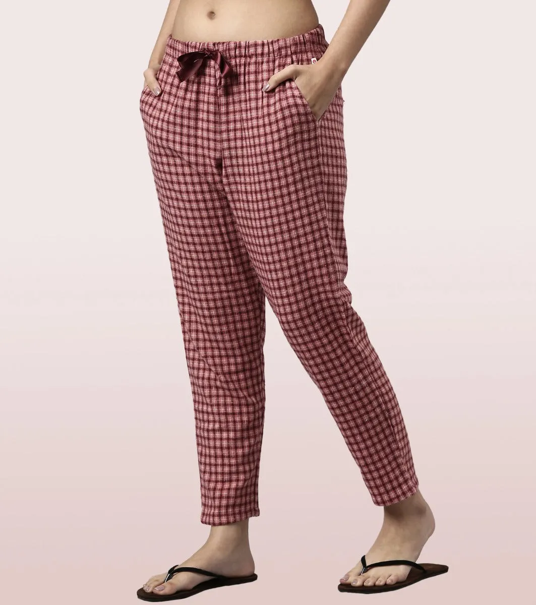 Lazy Pant Set | Cotton Flannel Woven Shirt And Pant Set