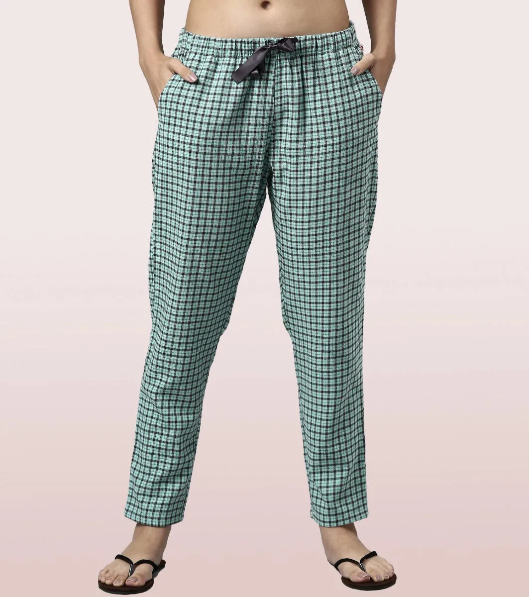 Lazy Pant Set | Cotton Flannel Woven Shirt And Pant Set