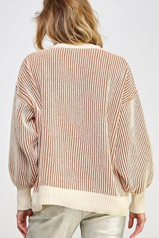 Looking Up Striped Sweater