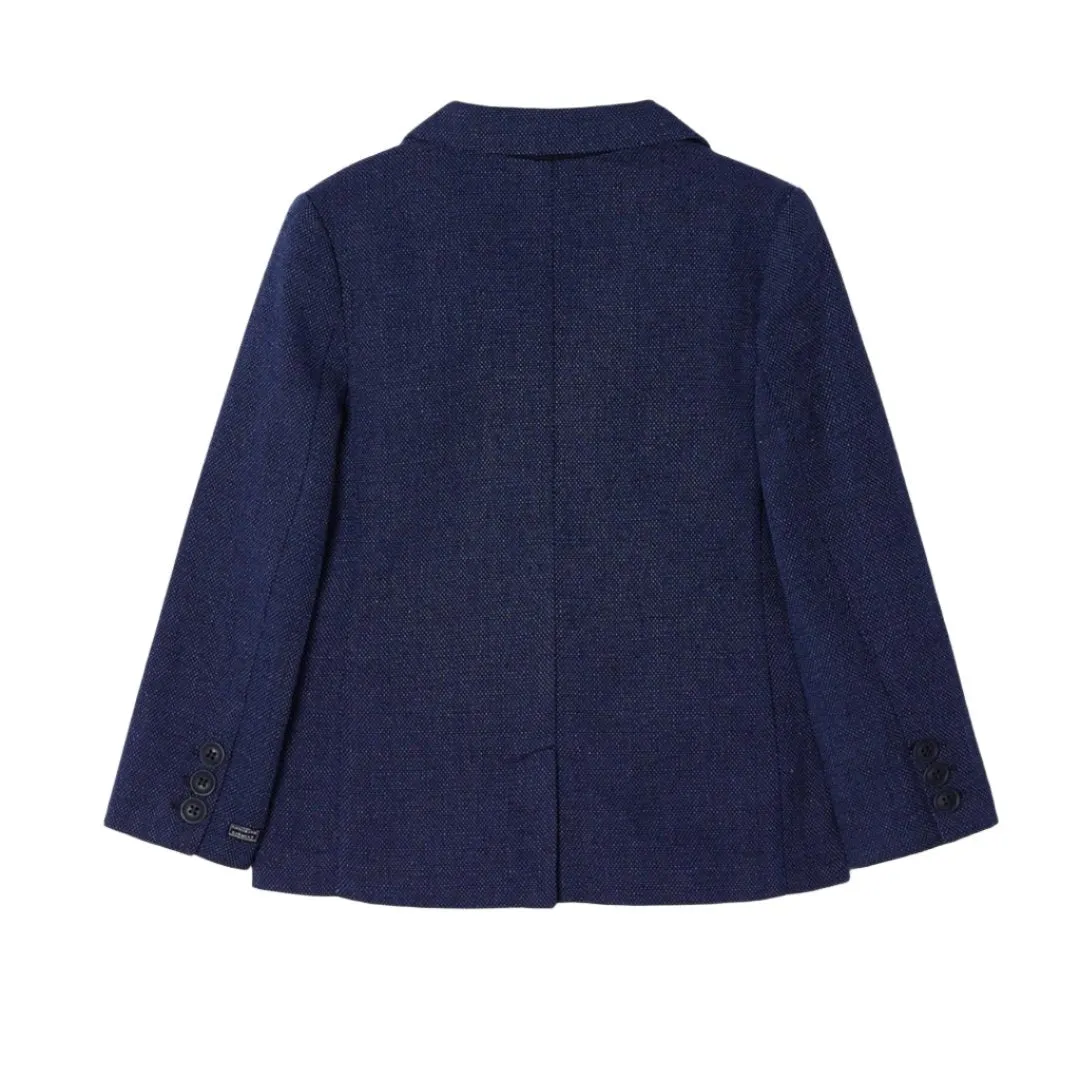 Mayoral Mini Navy Tailored Linen Jacket_3452-42