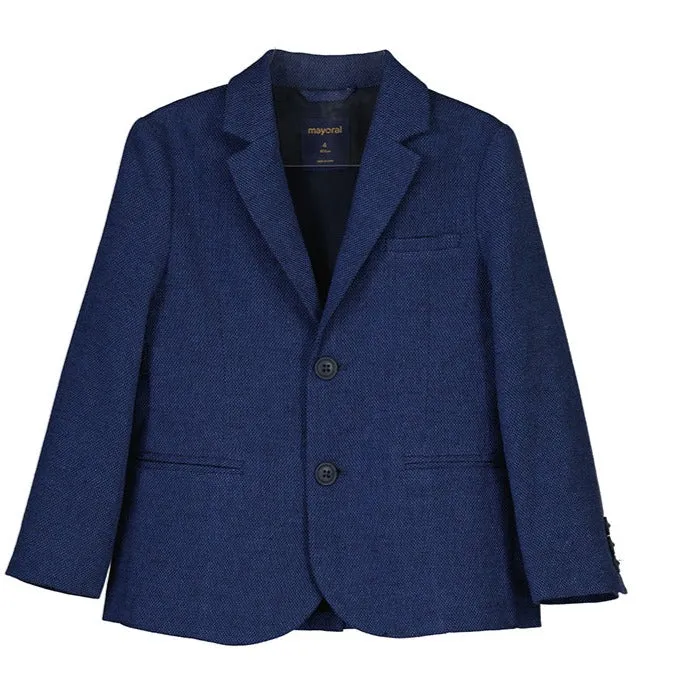 Mayoral Mini Navy Tailored Linen Jacket_3452-42