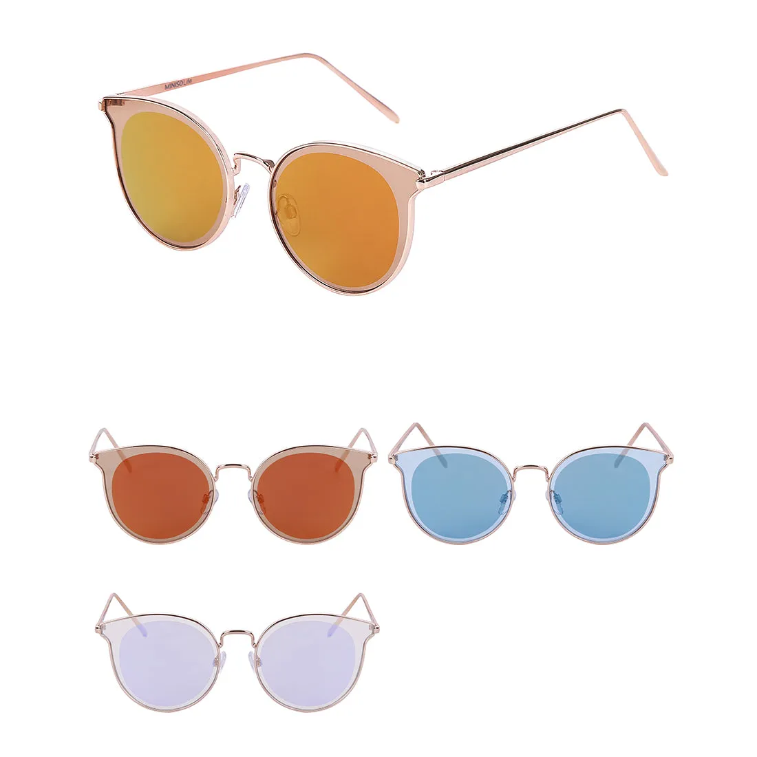 MINISO A Two-color Lens Trendy Women's Stylish Sunglasses 416 (Random Colours)