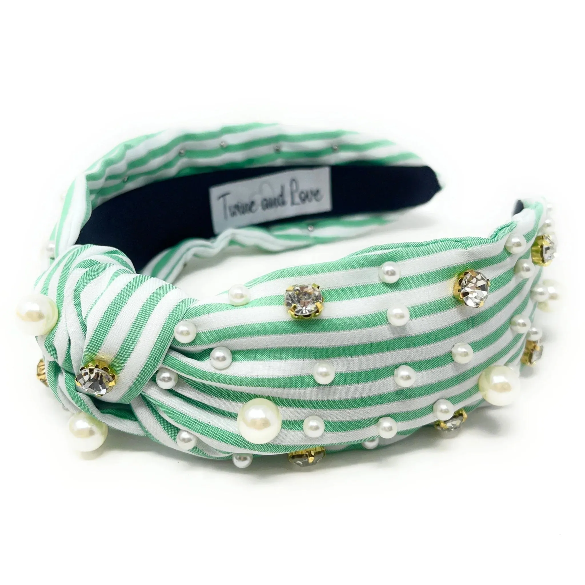 Myla Striped Jeweled Headband