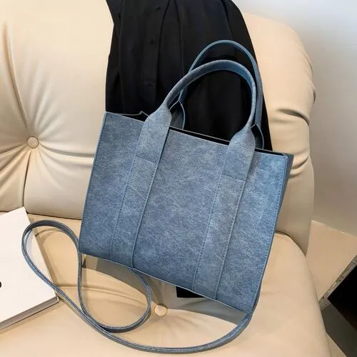 Open Box PU Leather Tote Stylish Women Bag