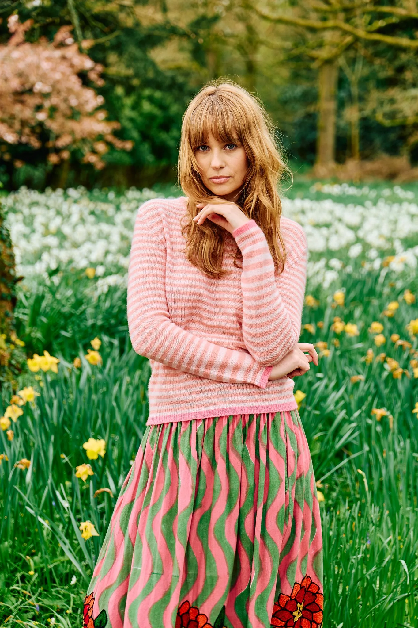 Pink Little Striped Jumper