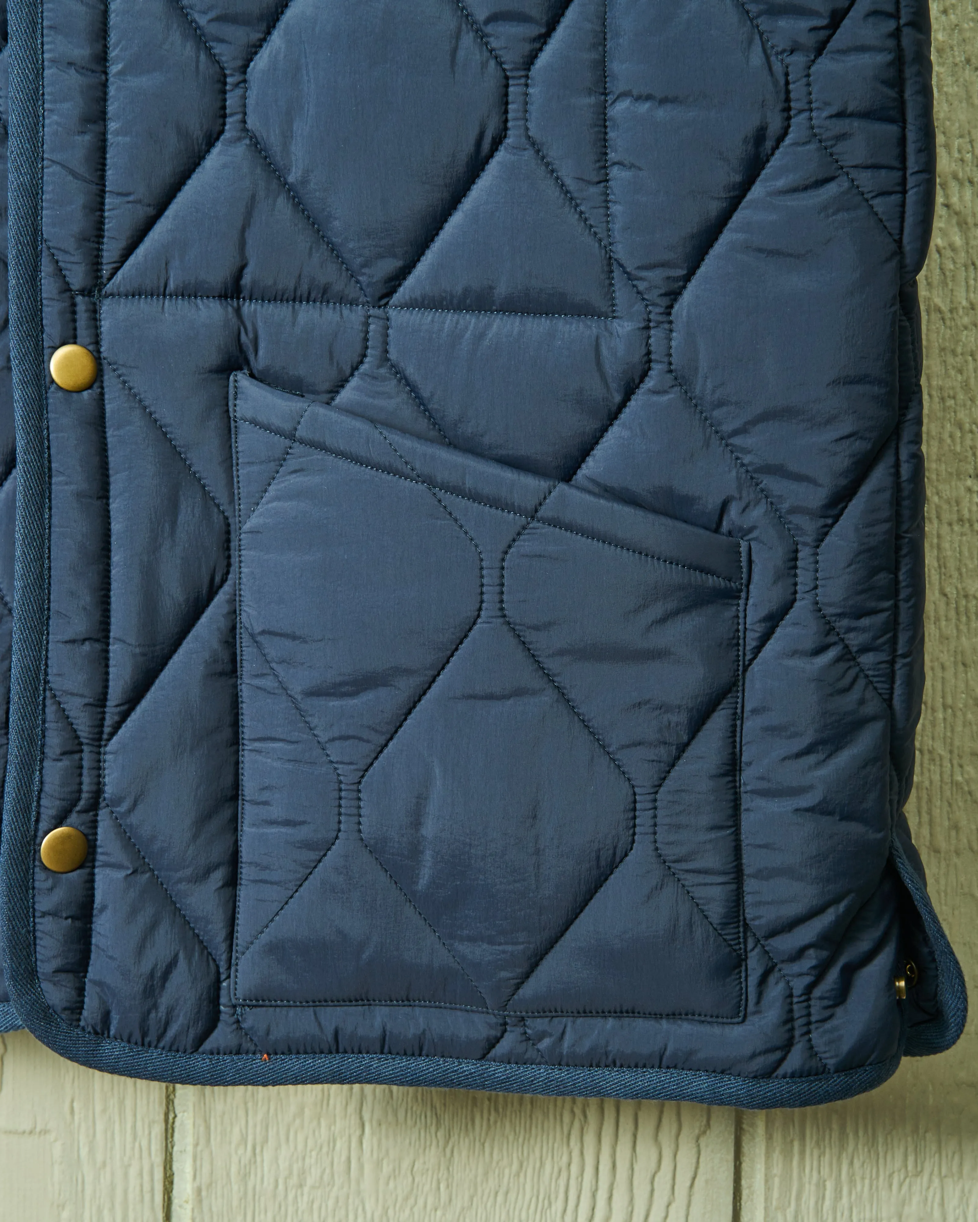 Quilted Vest in Navy