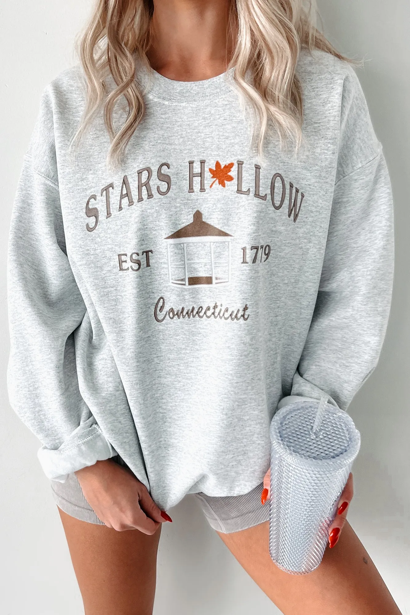 "Stars Hollow" Graphic Sweatshirt (Sporty Grey)