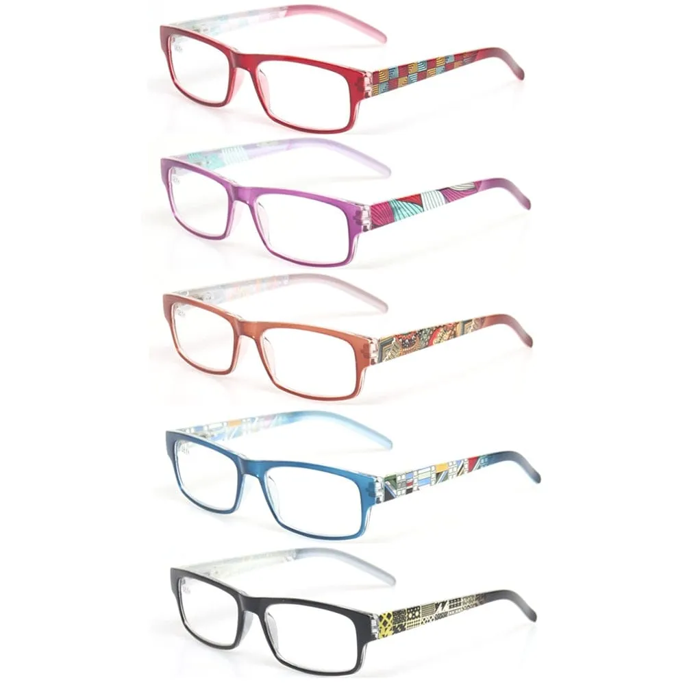 Reading glasses Spring Hinge Stylish Pattern Design Readers Men and Women Color eyewears Prresbyopia Glasses Diopter  50 to  600