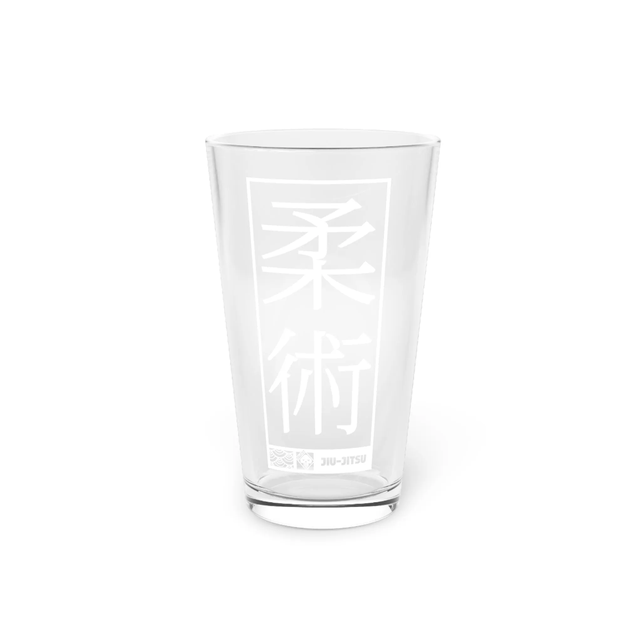 Roll and Refresh: Stylish Jiu-Jitsu Pint Glass for Martial Arts Fans, 16oz