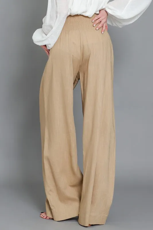 Smocked Waist Flair Pant