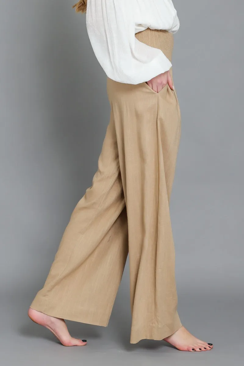 Smocked Waist Flair Pant