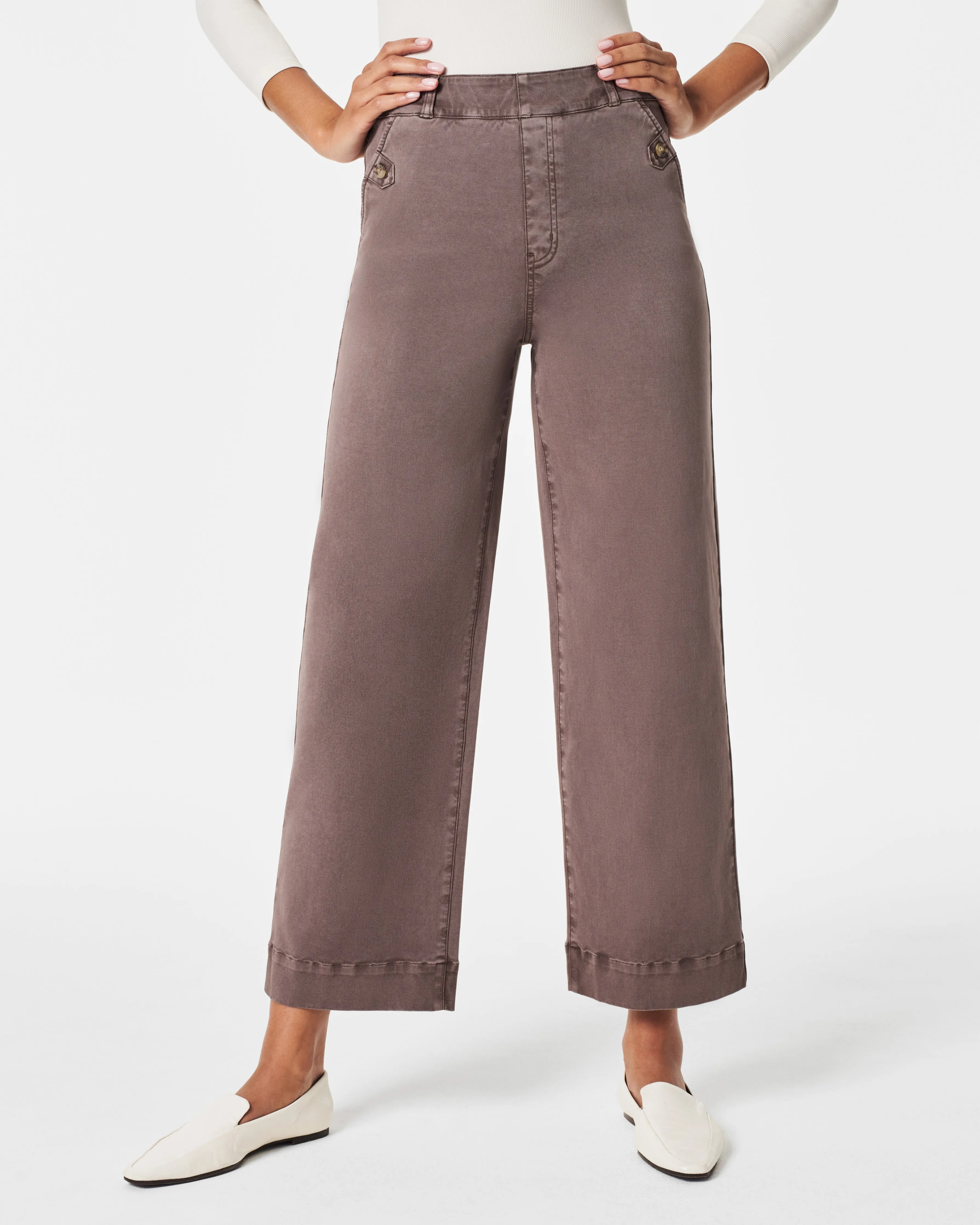 Stretch Twill Cropped Pant