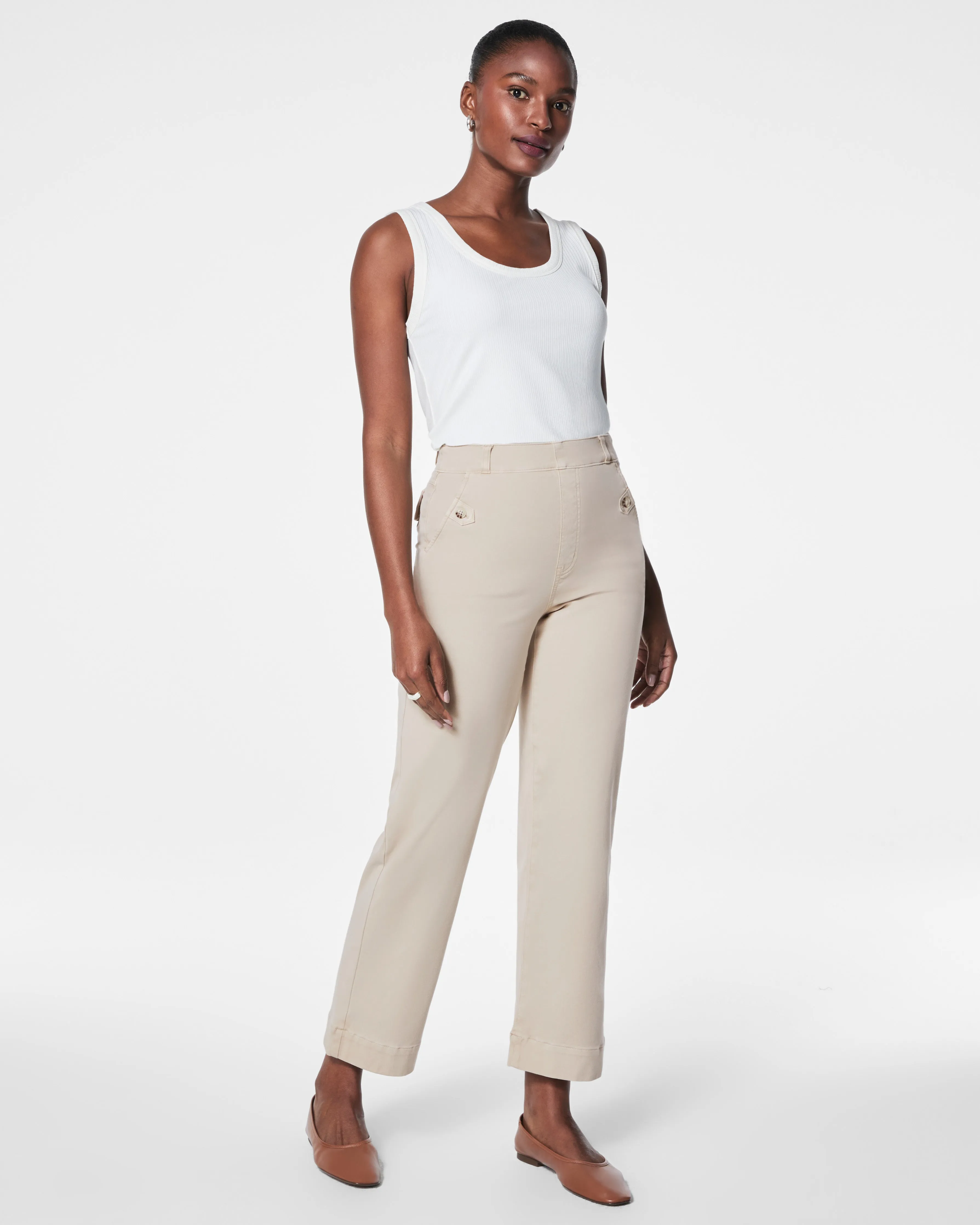 Stretch Twill Cropped Pant