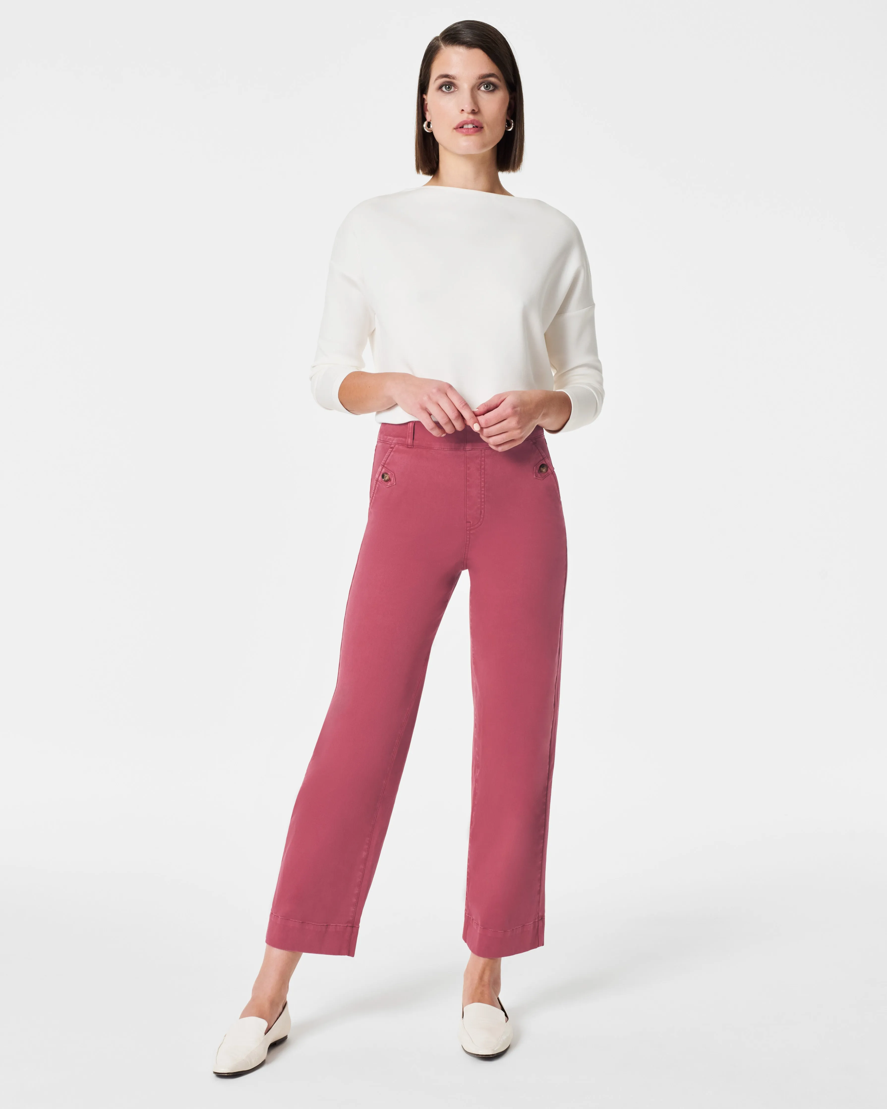 Stretch Twill Cropped Pant