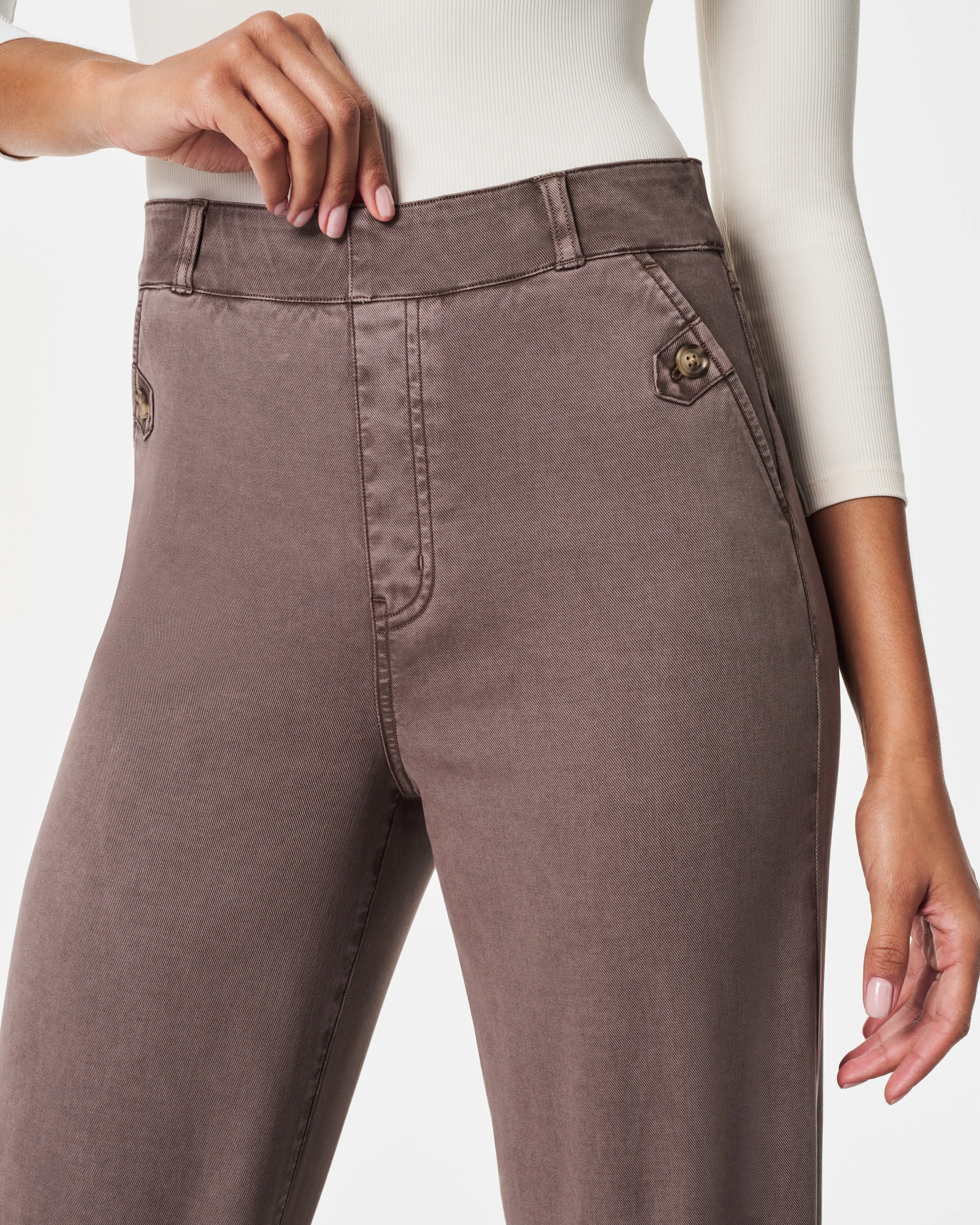 Stretch Twill Cropped Pant