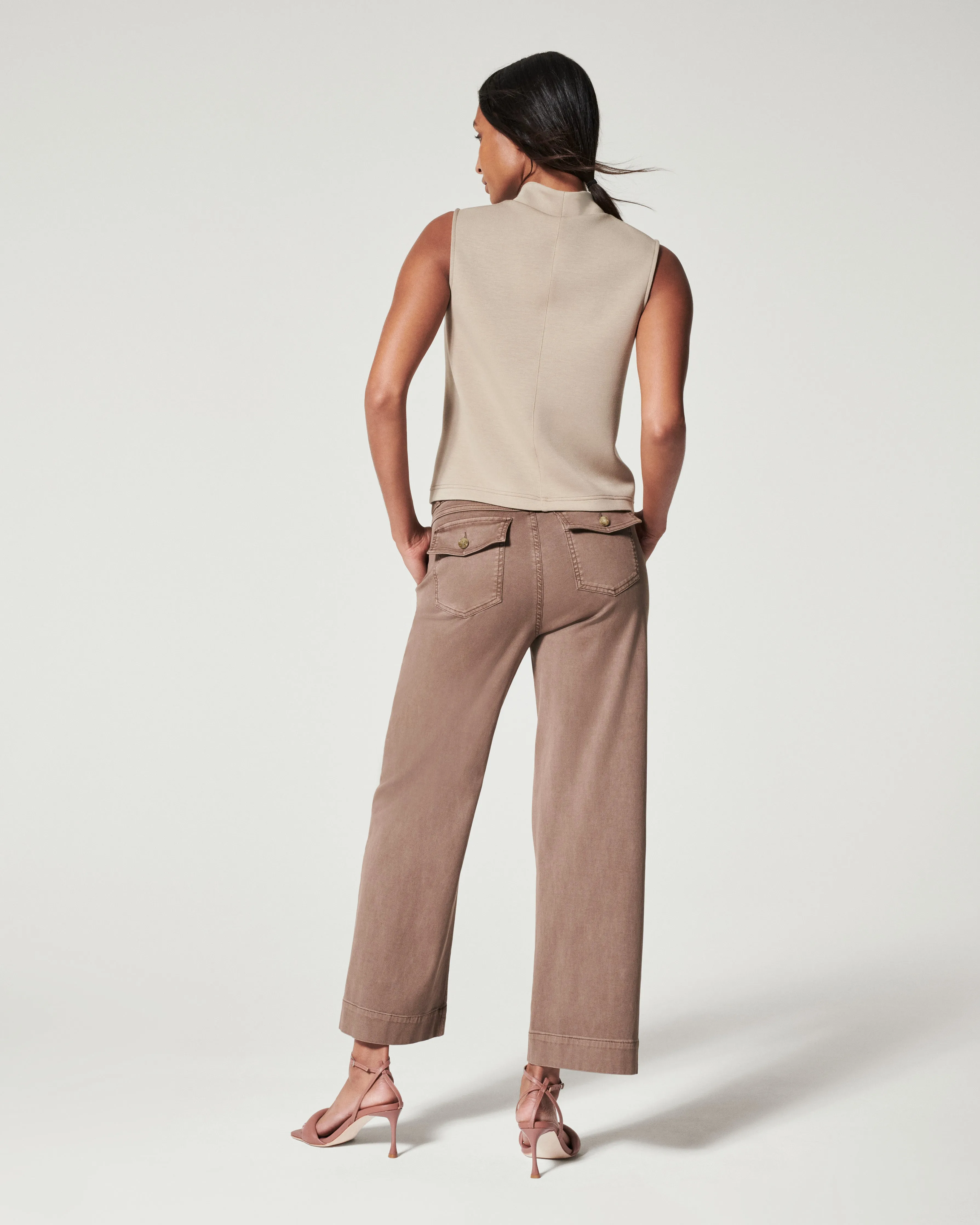 Stretch Twill Cropped Pant