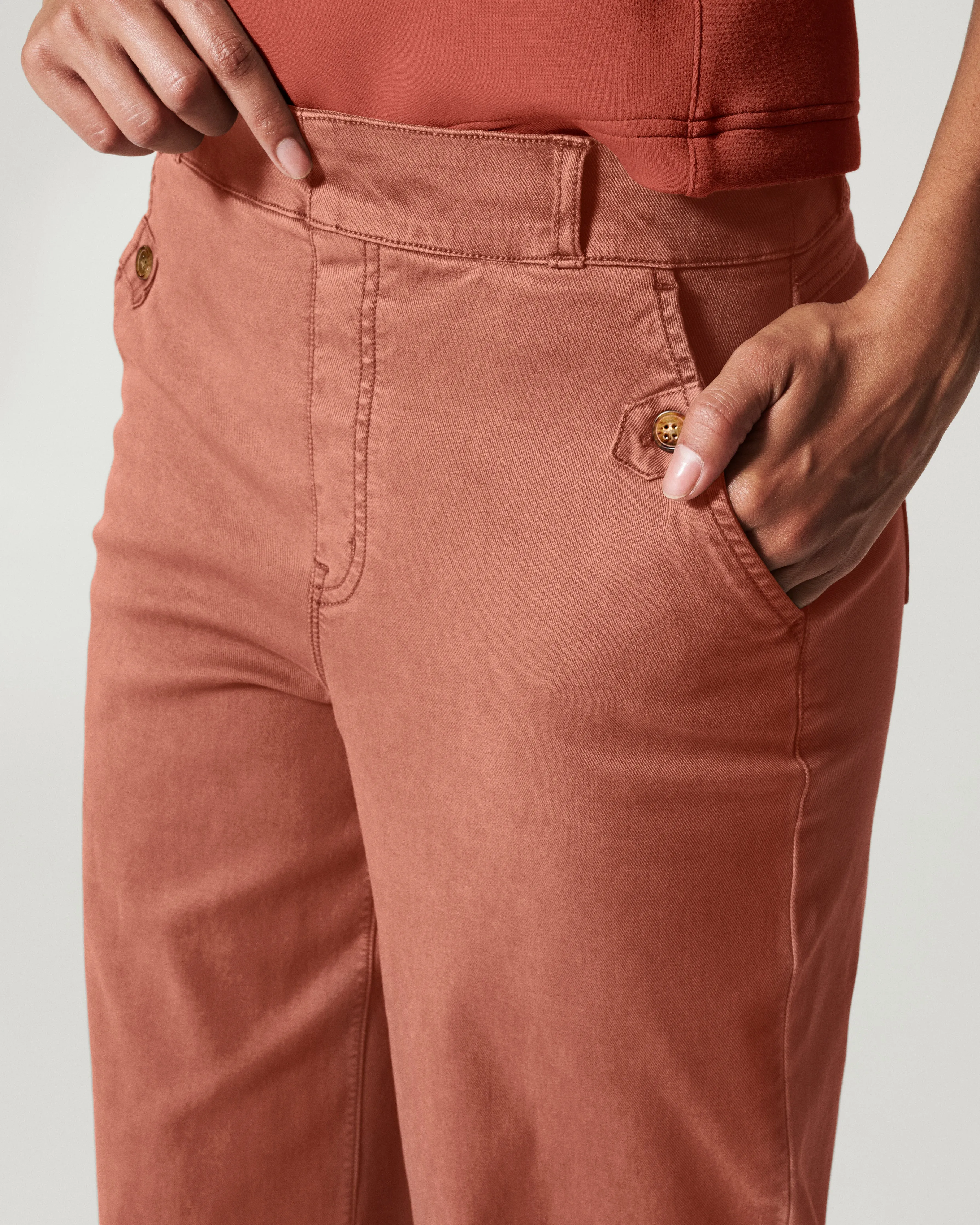 Stretch Twill Cropped Pant