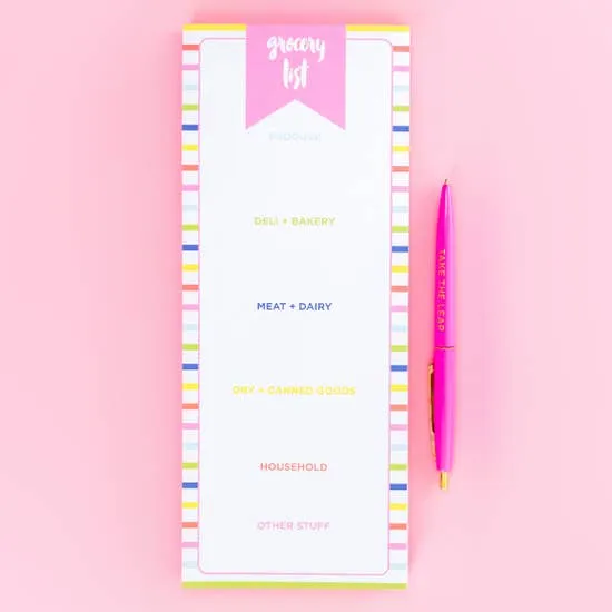 Striped Grocery List Pad