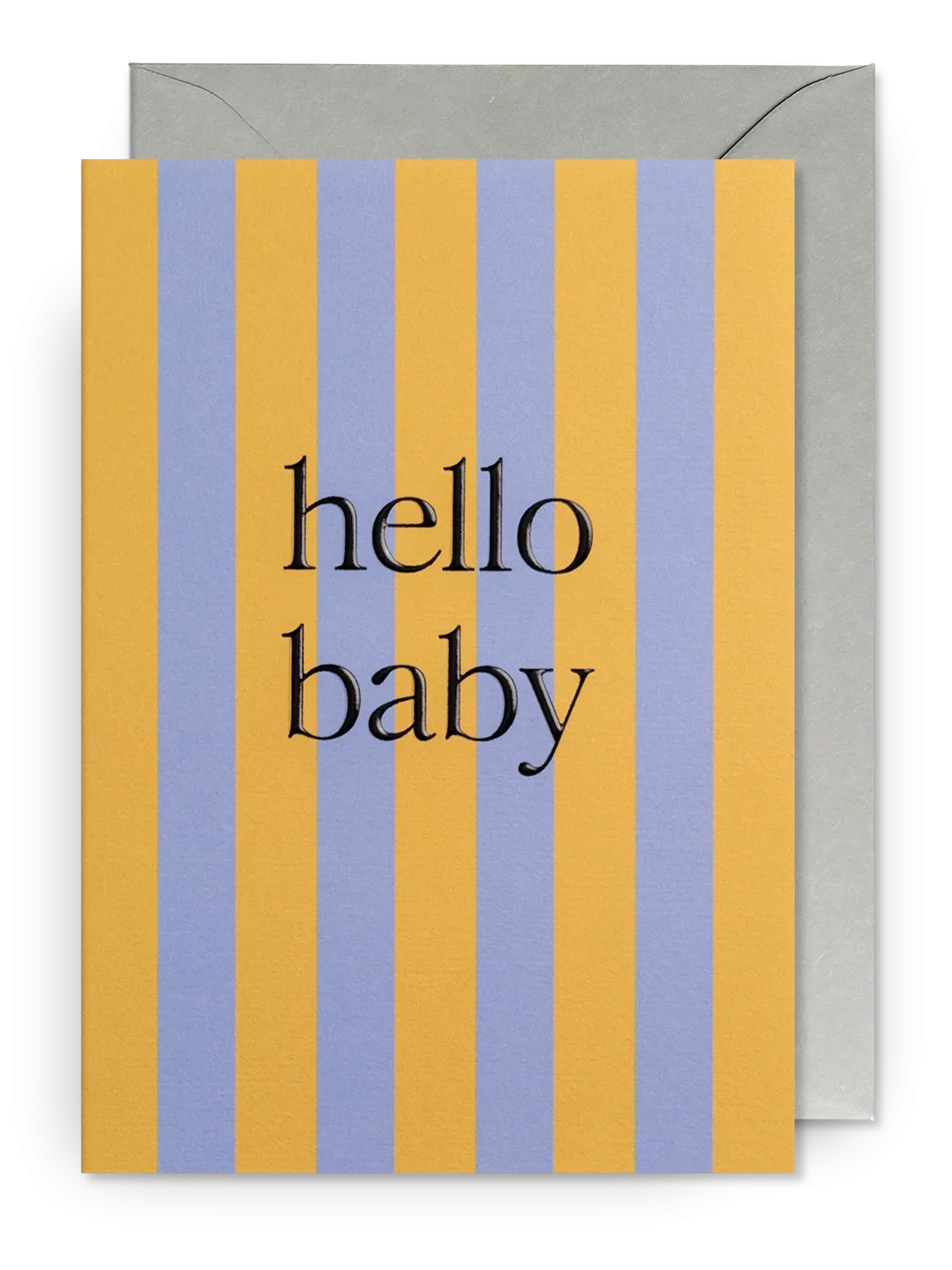 Striped Hello Baby Card