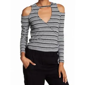 Striped Keyhole Top