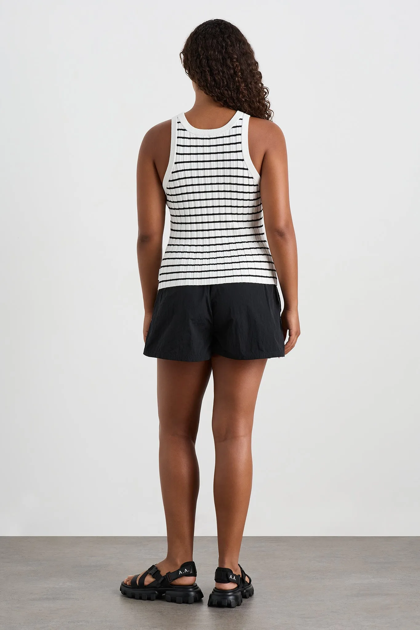 Striped Knitted Logo Tank 135