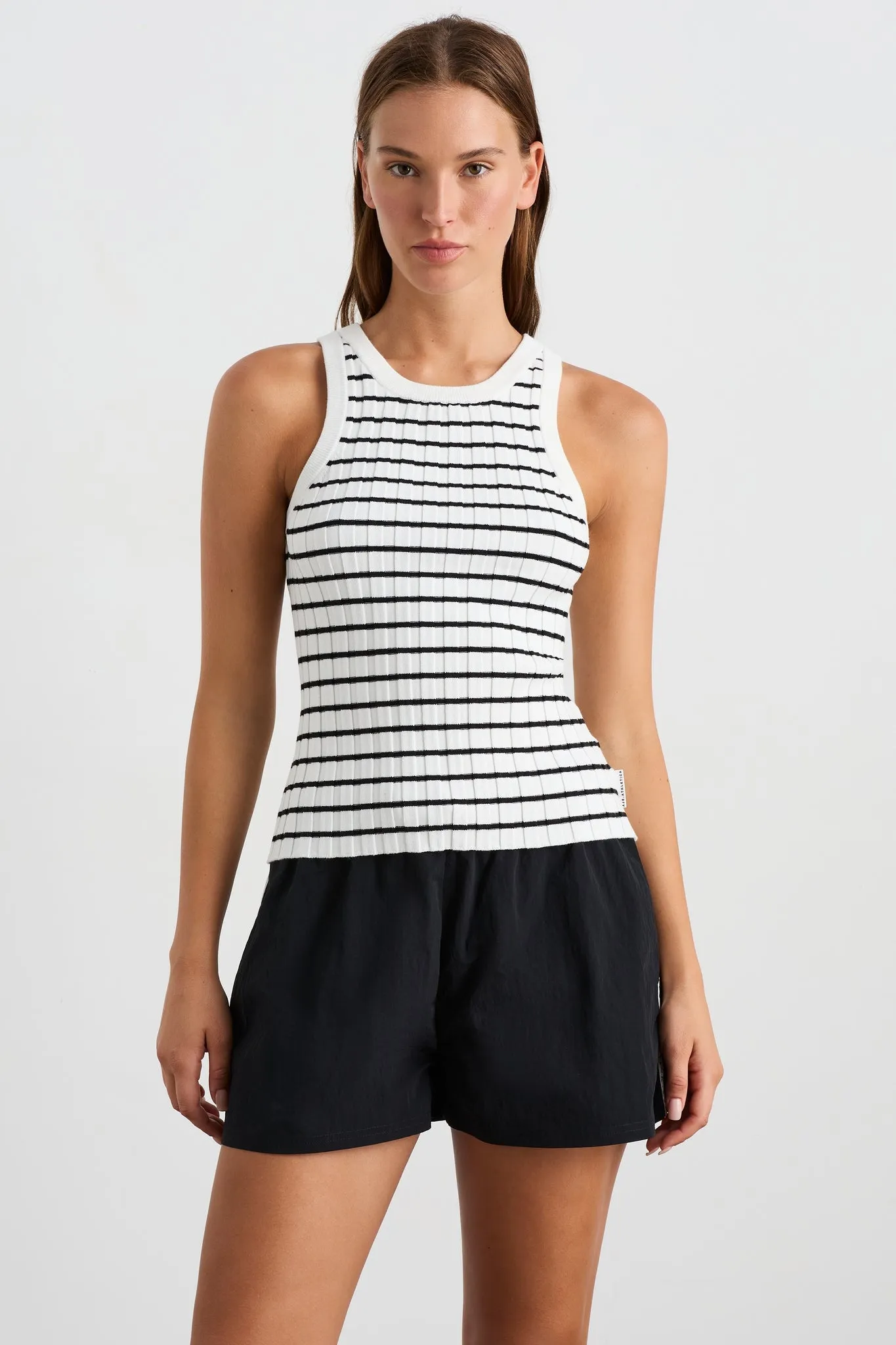 Striped Knitted Logo Tank 135