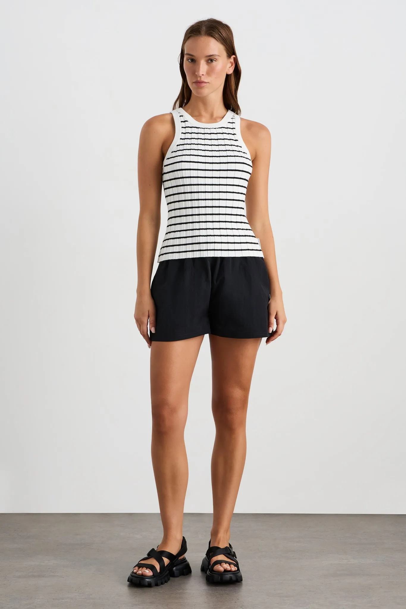 Striped Knitted Logo Tank 135