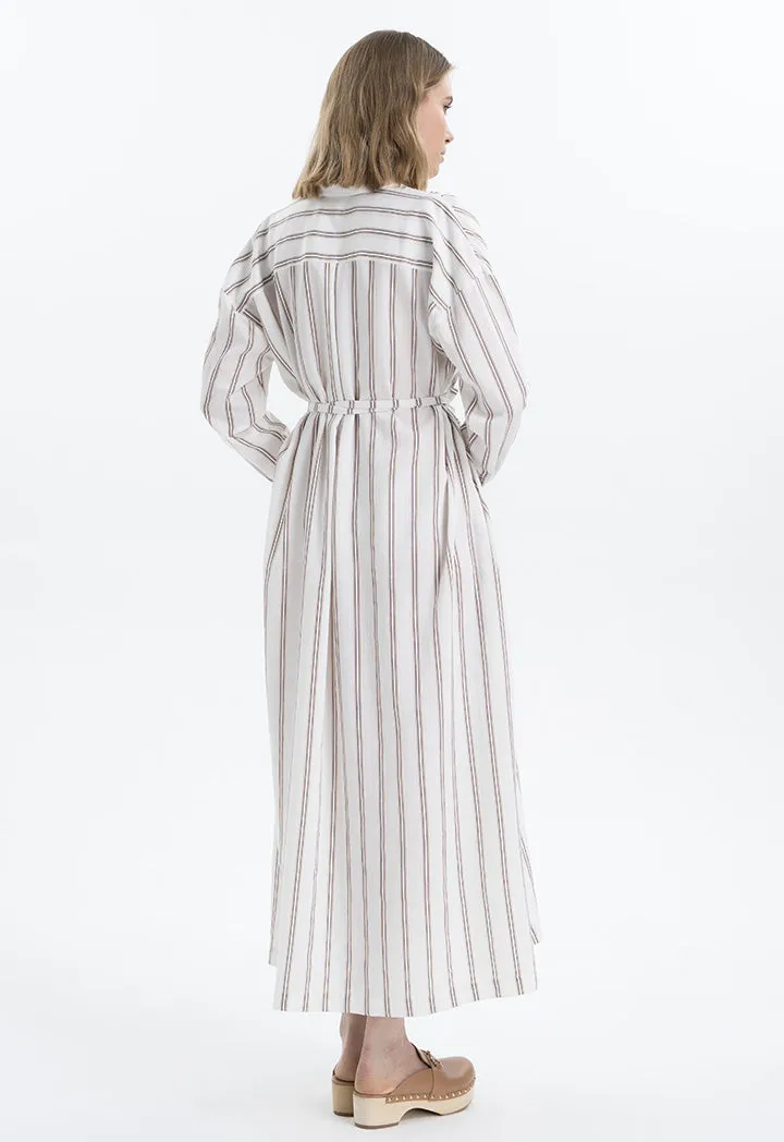 Striped Maxi Shirt Dress