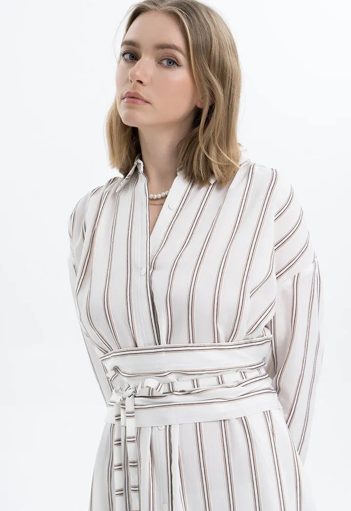 Striped Maxi Shirt Dress