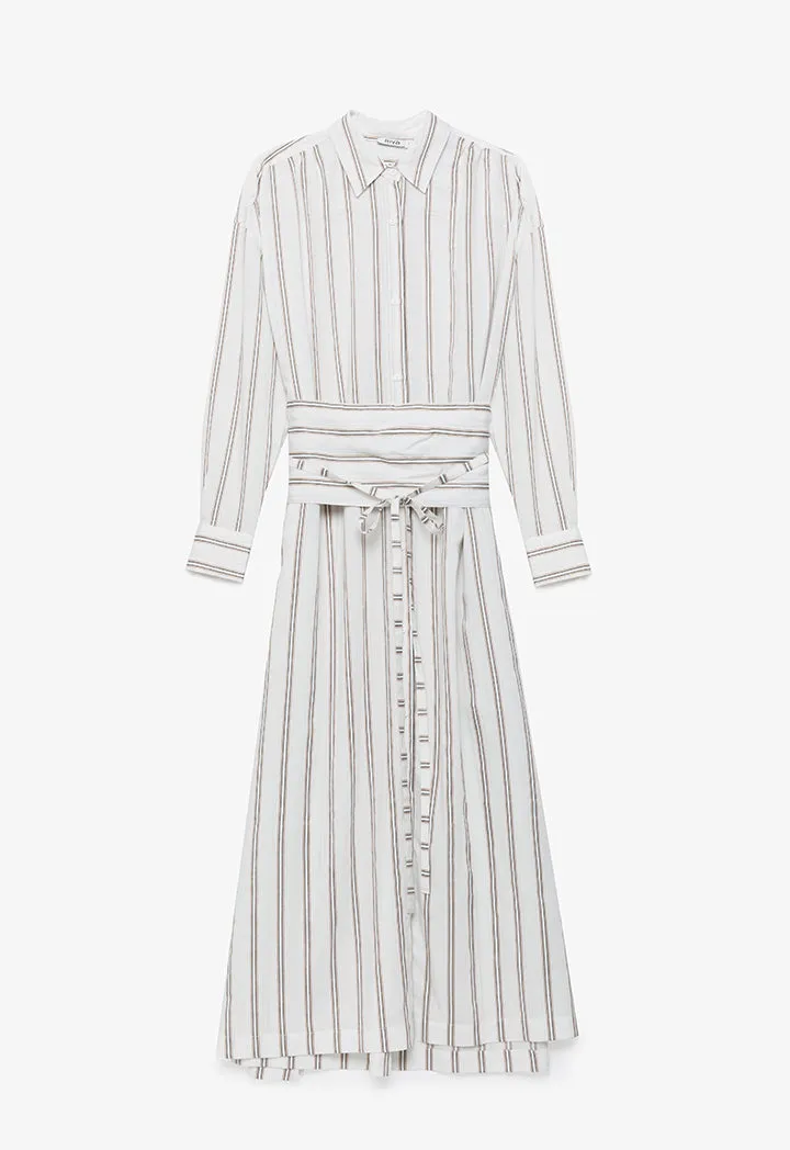 Striped Maxi Shirt Dress