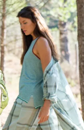 Stripey sleeveless top