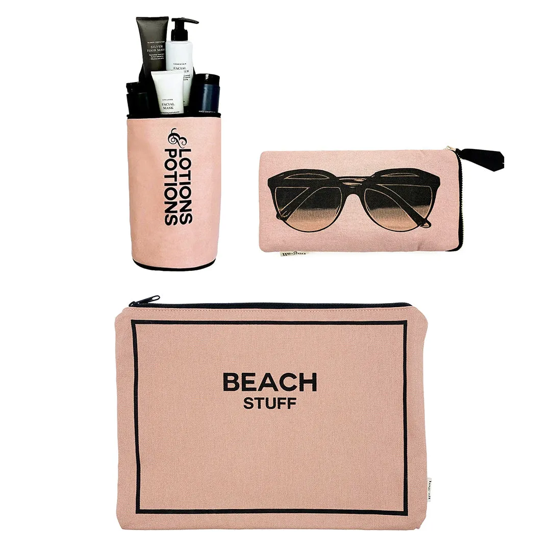 Stylish Beach Essentials, 3-pack, Pink/Blush