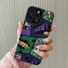 Stylish Dark Graffiti Letter Phone Case for iPhone 14, 13, 12, 11 Pro, XS Max, XR, X, 8 Plus, 7, 6, and Mini – Cute Cover Option