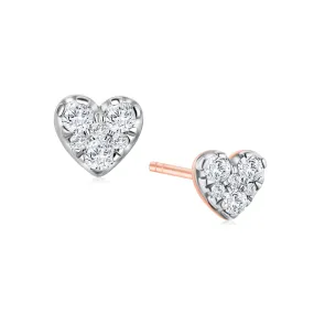 Stylish Heart Diamond Earrings