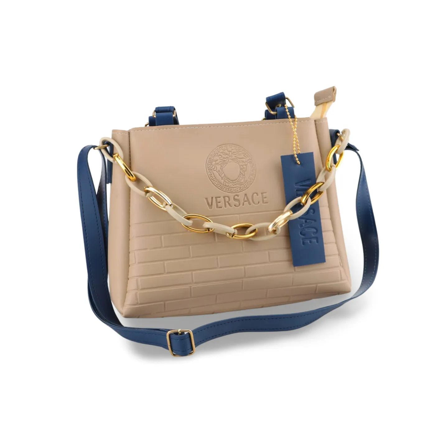 Stylish Small Chain Shoulder Bag with Gold-Tone Chain Strap