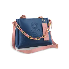 Stylish Small Chain Shoulder Bag with Gold-Tone Chain Strap