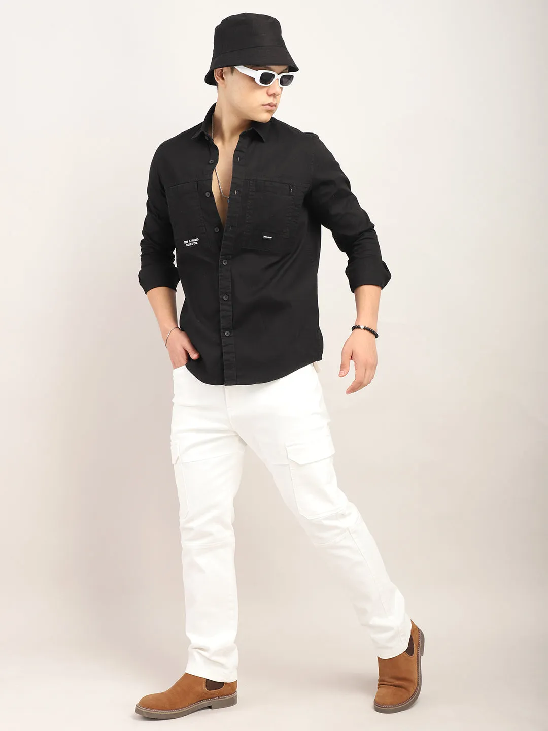 Superflex Stylish Black Shirt