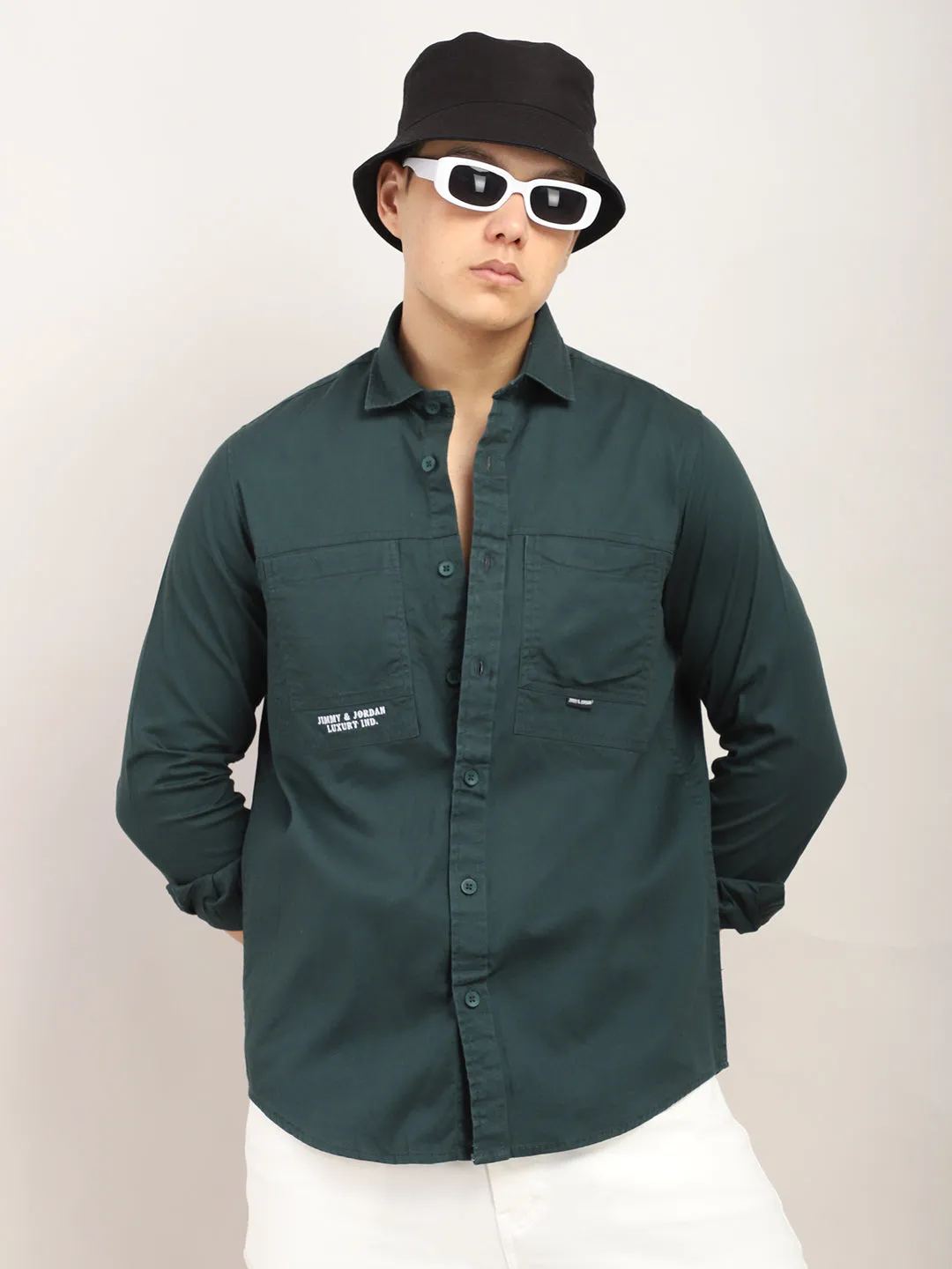 Superflex Stylish Dark Green Shirt