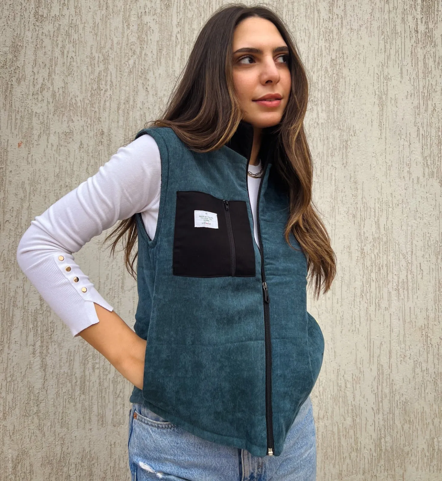 Teal Suede Vest