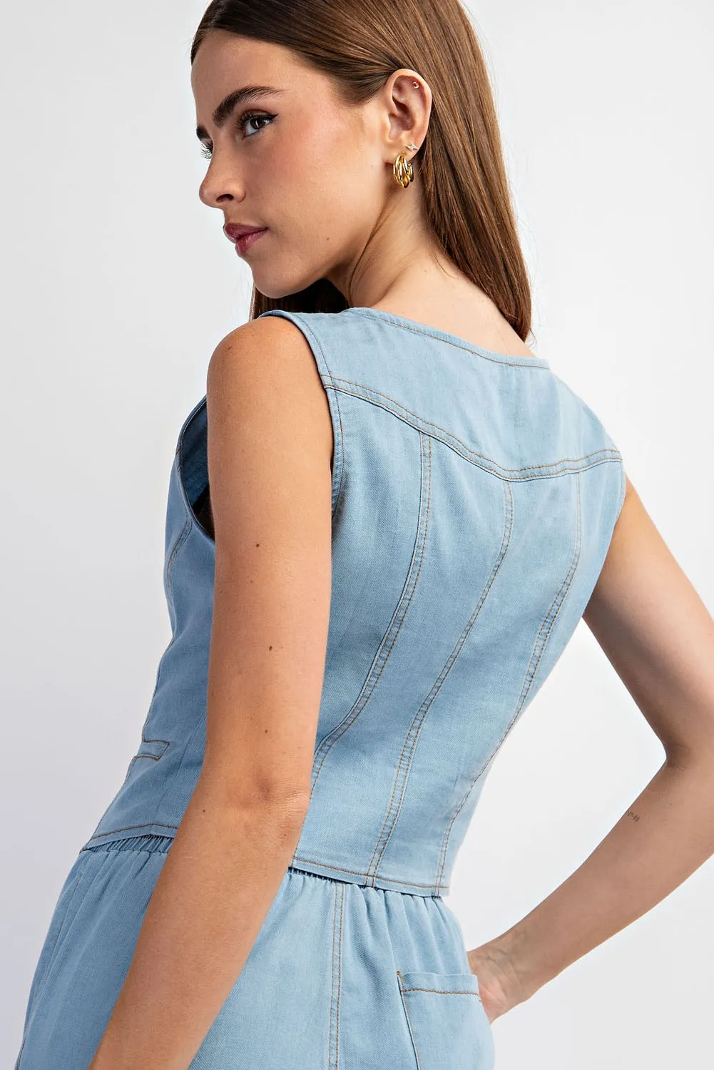 Tencel Denim Vest