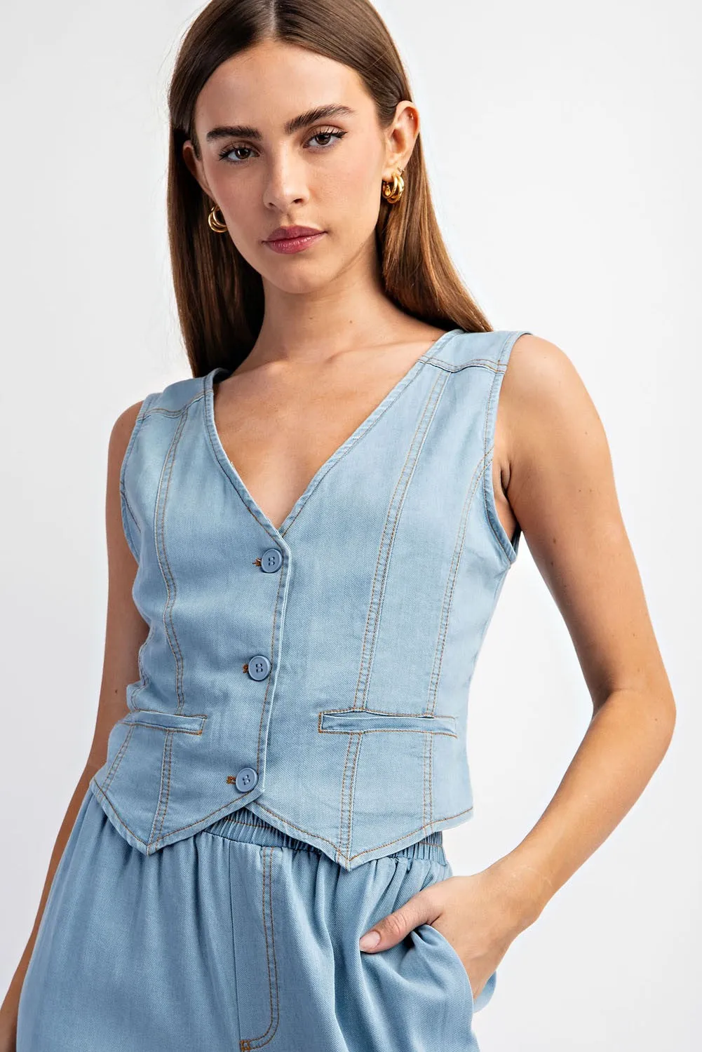 Tencel Denim Vest