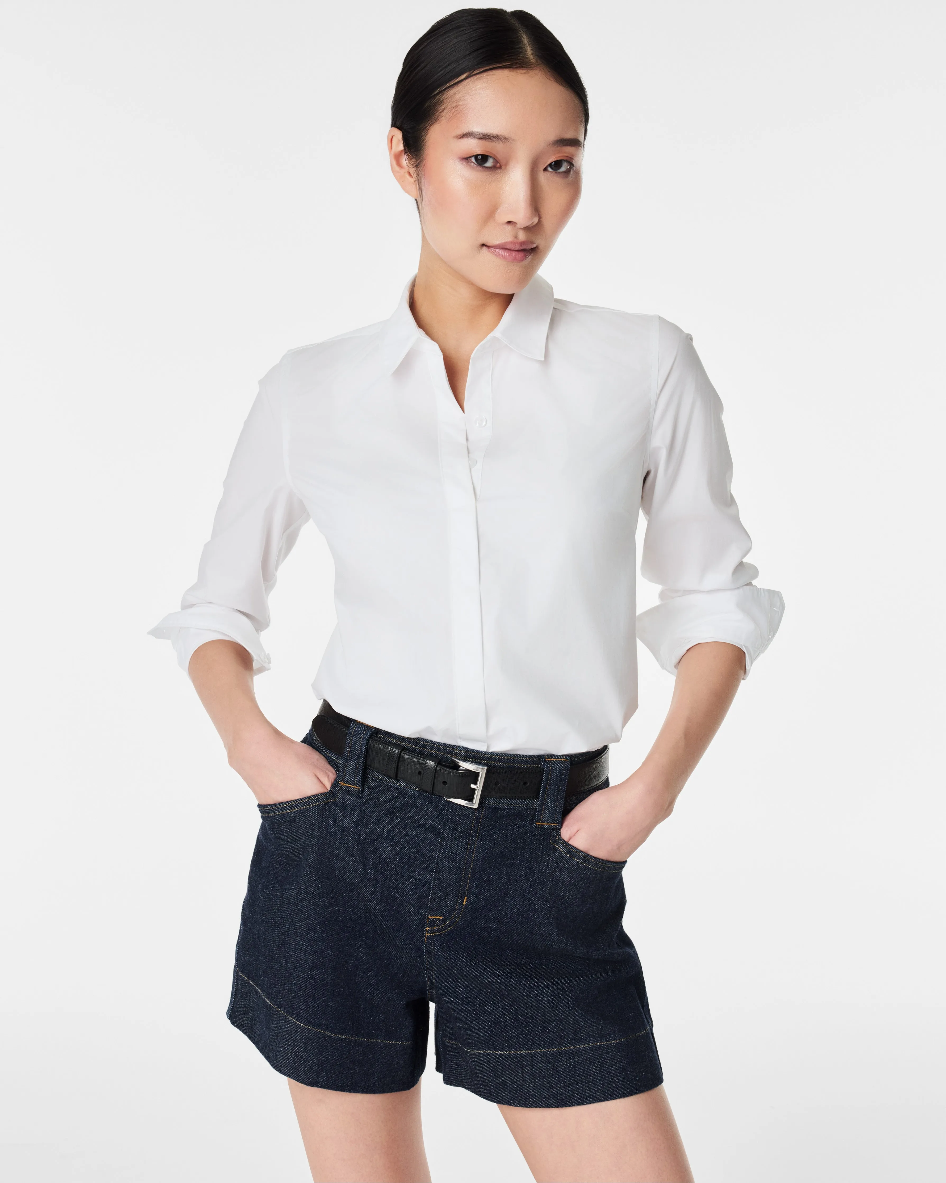 The Best Poplin No-Gape Tailored Shirt