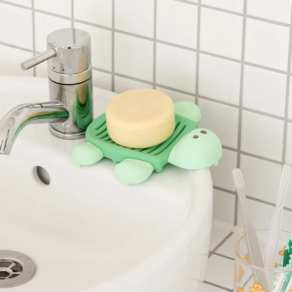 Turtle Silicone Soap dishes Holders bathroom bar stylish practical Gifts