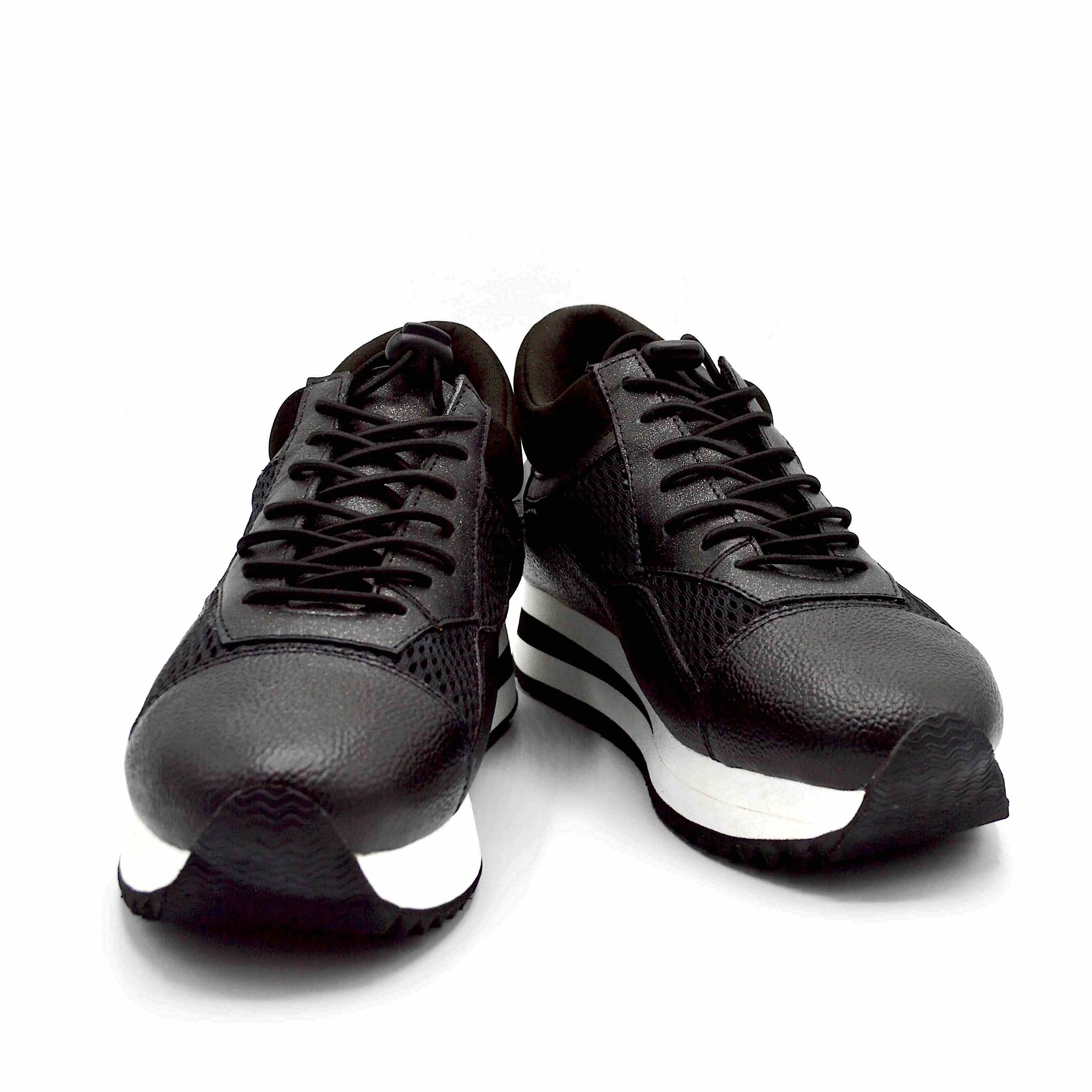 VERSE ELEVATED TRAINER - BLACK LEATHER/MESH