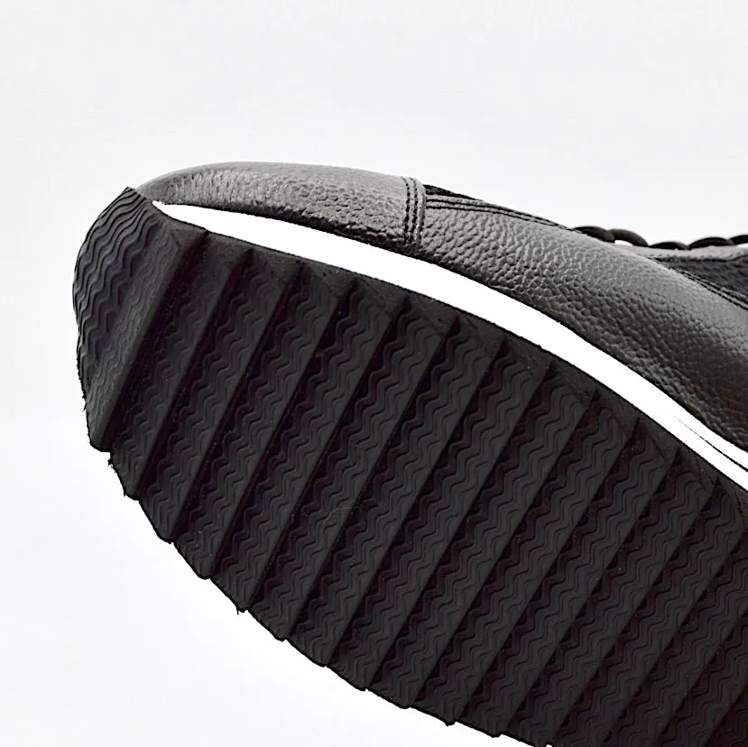 VERSE ELEVATED TRAINER - BLACK LEATHER/MESH