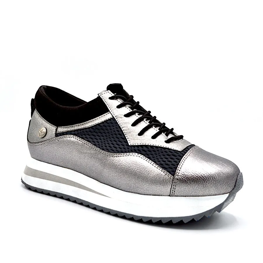 VERSE ELEVATED TRAINER - SILVER LEATHER/BLACKMESH